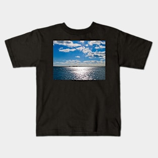 Blue Sky Over The Sound Kids T-Shirt